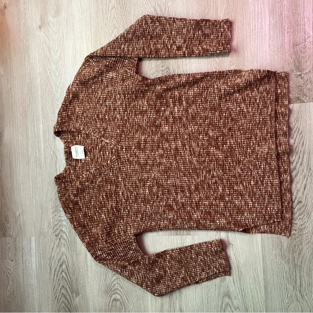 Brown V-Neck Women's Sweater